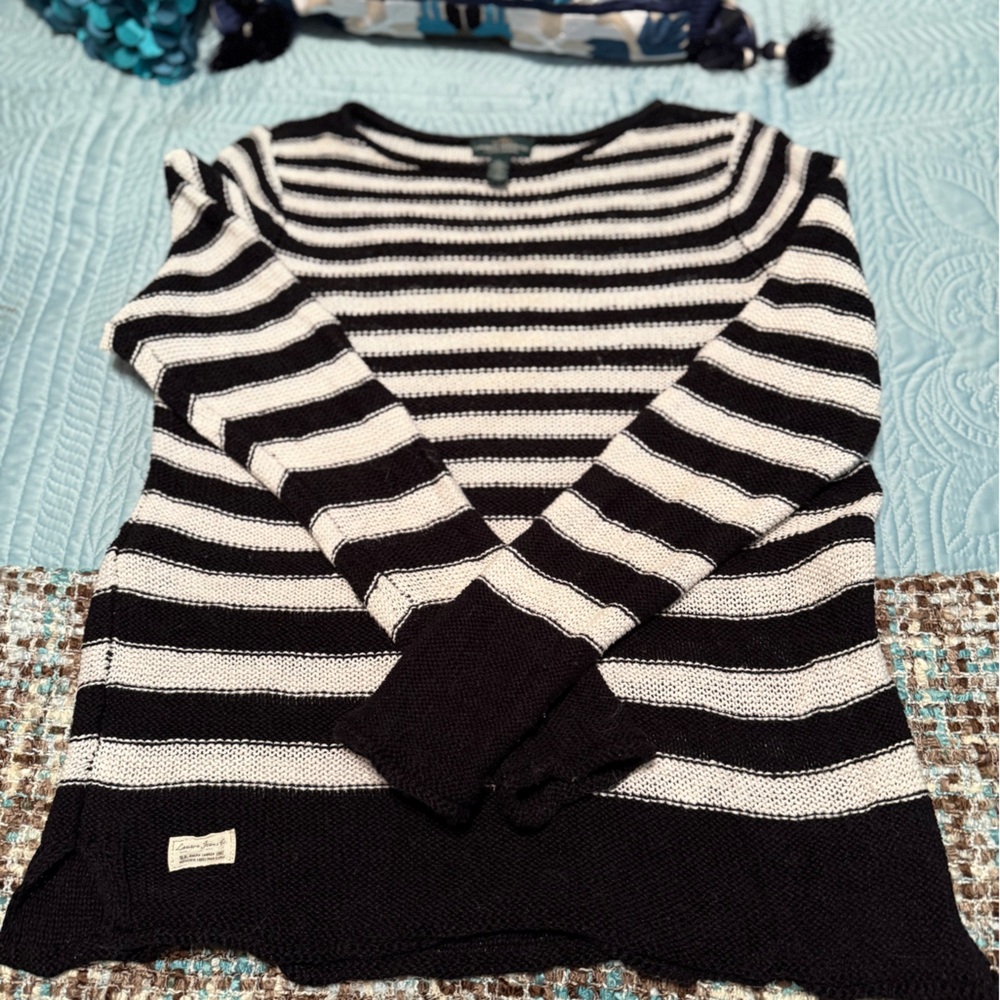 Ralph Lauren Black and White Striped Sweater